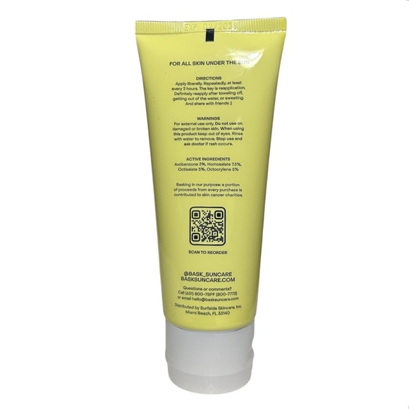 BASK Moisturizing Sunscreen Lotion SPF 30 Sheer Vegan Lightweight 3.4 oz UVA/UBV - Picture 2 of 10